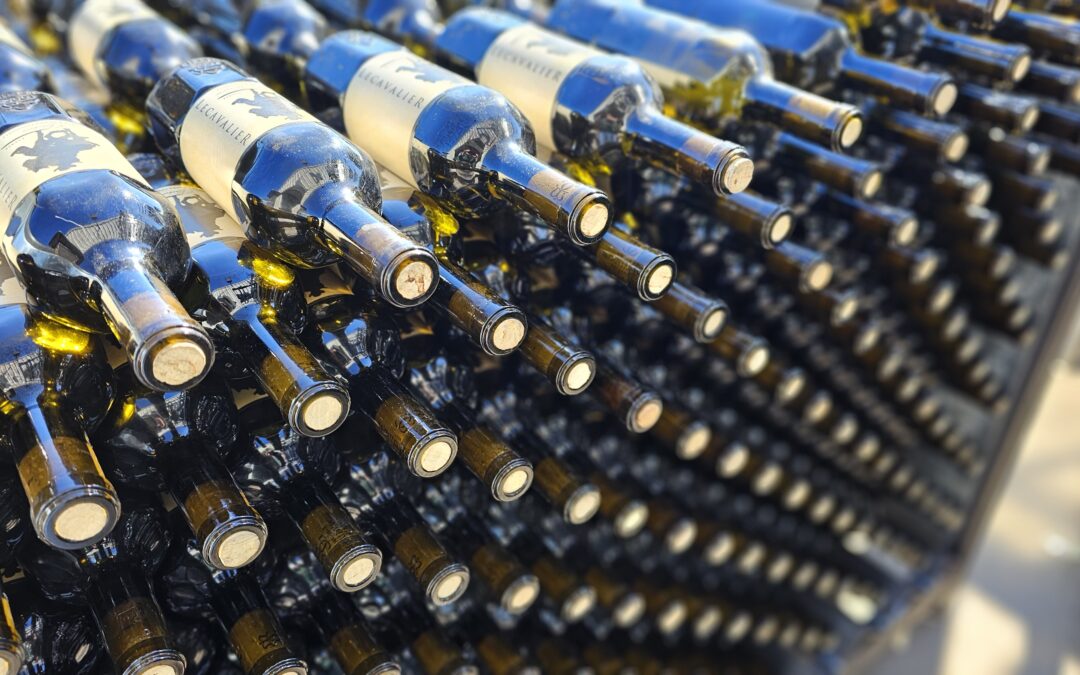 Wine Bottles stacked